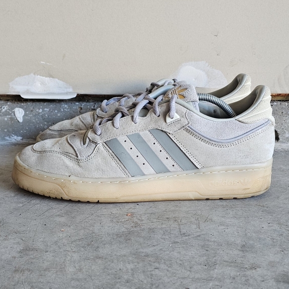 Adidas Men's Rivalry Low 86 Gray Suede Sneakers Size 12 - Picture 4 of 10